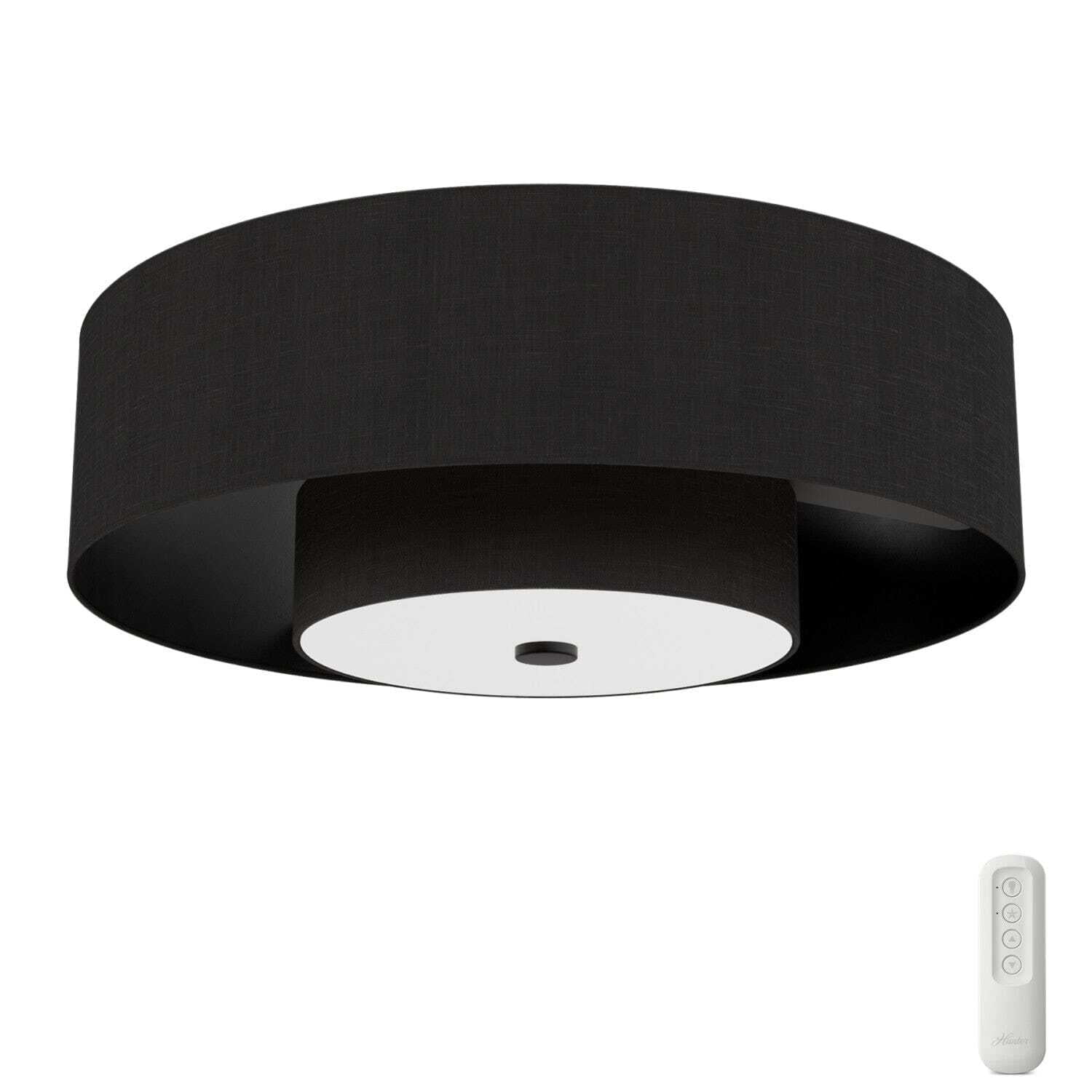 Matte Black 30" Ceiling Fandelier with Remote and Lighting