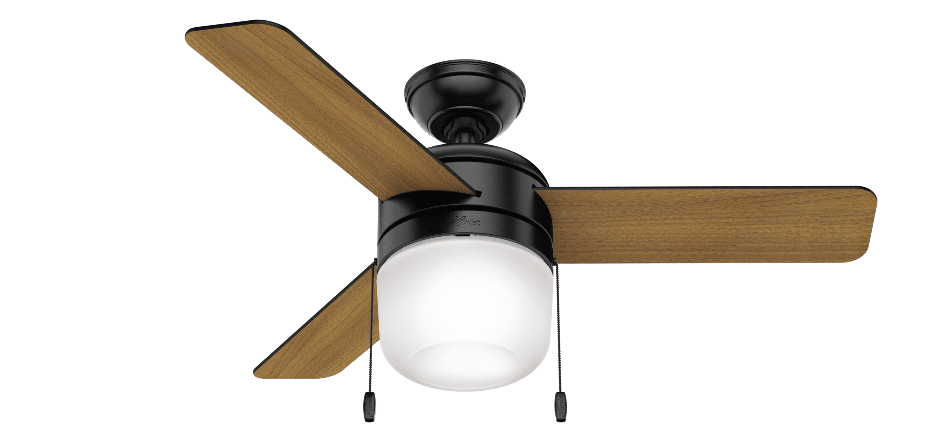 Scandinavian-Inspired Matte Black 42" LED Ceiling Fan with Remote and Reversible Blades