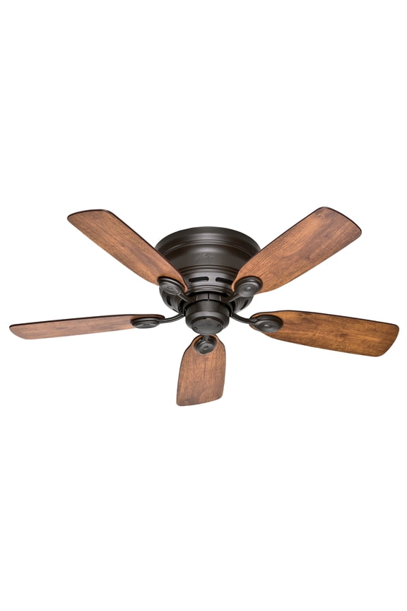 - Low Profile Indoor Low Profile Ceiling Fan, 42-inch, New Bronze, Traditional-style, 3-speed WhisperWind Motor, 51061, for living rooms, bedrooms, home offices, kitchens