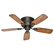 Hunter - Low Profile Indoor Low Profile Ceiling Fan, 42-inch, New Bronze, Traditional-style, 3-speed WhisperWind Motor, 51061, for living rooms, bedrooms, home offices, kitchens