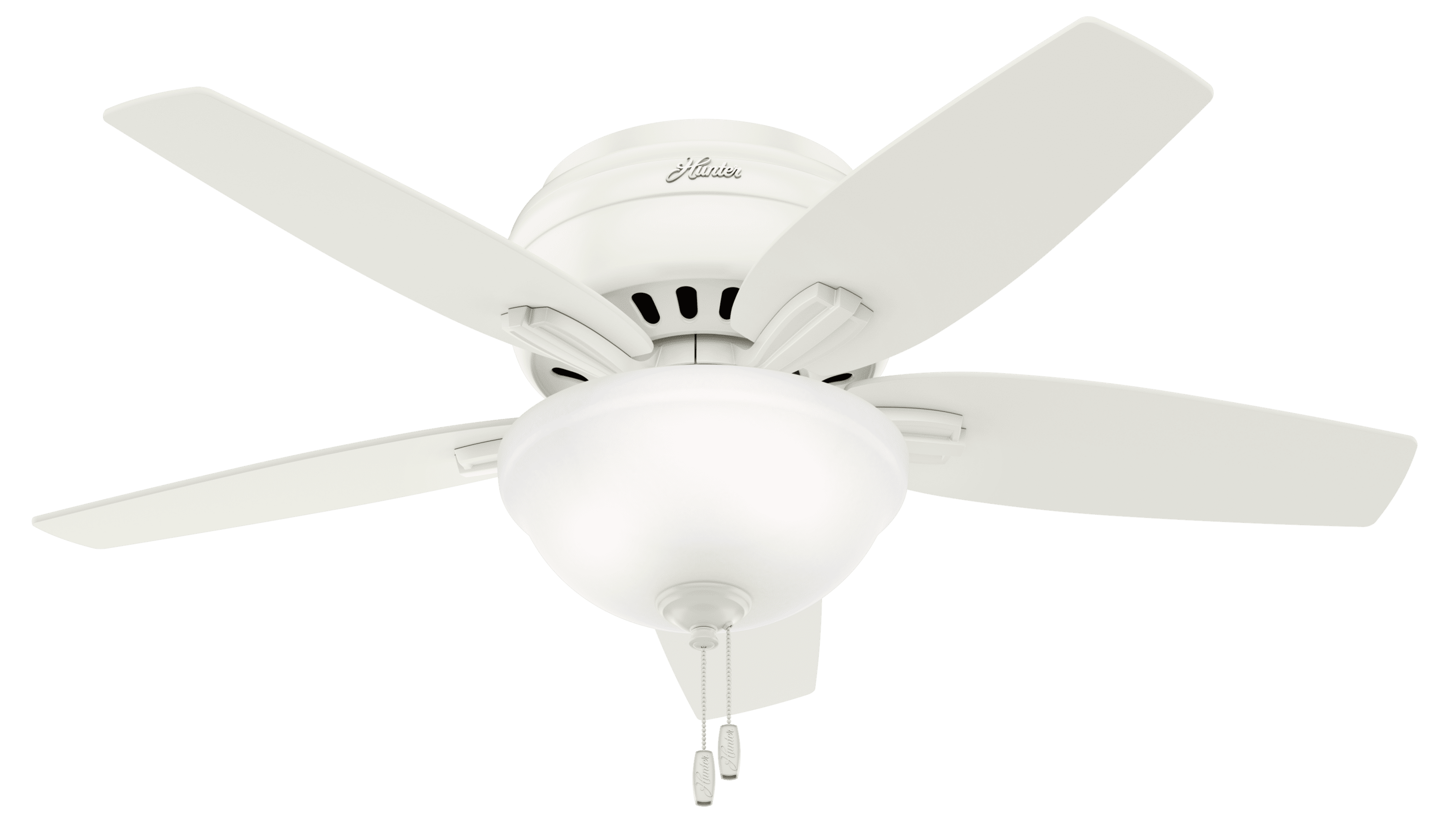 Fresh White 42" Low-Profile LED Ceiling Fan with Whisper-Quiet Motor
