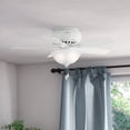 thumbnail image 1 of Hunter 42 inch Indoor Ceiling Fan with LED Light - White Ceiling Fan with Pull Chain, For Bedroom or Living Room, Low Profile Mount, No Remote, 5 Blades, Includes Bulbs - Newsome 51080, Fresh White, 1 of 16