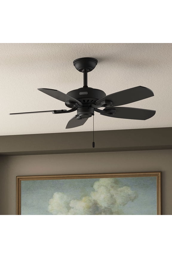 42 inch Builder Elite Matte Black Ceiling Fan and Pull Chain