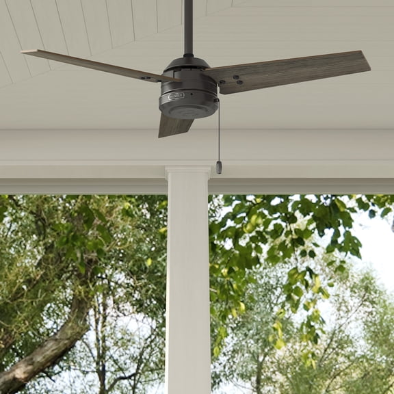 Hunter 44 inch Cassius Noble Bronze Damp Rated Ceiling Fan and Pull Chain