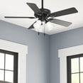 thumbnail image 1 of Hunter - Swanson Indoor Ceiling Fan With Light, 44-inch, Matte Black, Traditional-style, 4-speed, Energy Star, 52789, for Living Rooms, Bedrooms, 1 of 16
