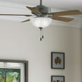 thumbnail image 1 of Hunter - Swanson Indoor Ceiling Fan With Light, 44-inch, Matte Silver, Traditional-style, 4-speed, Energy Star, 52780, for Living Rooms, Bedrooms, 1 of 16