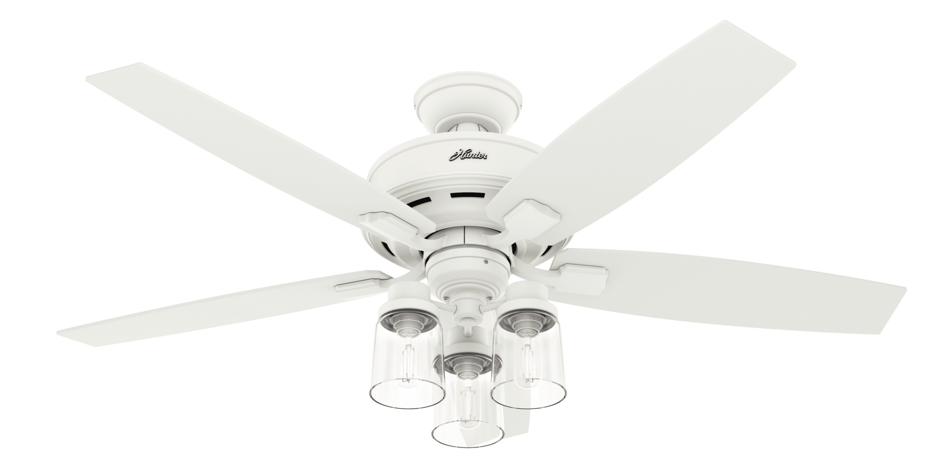 Bennett 52" Matte White Ceiling Fan with LED Lights and Remote