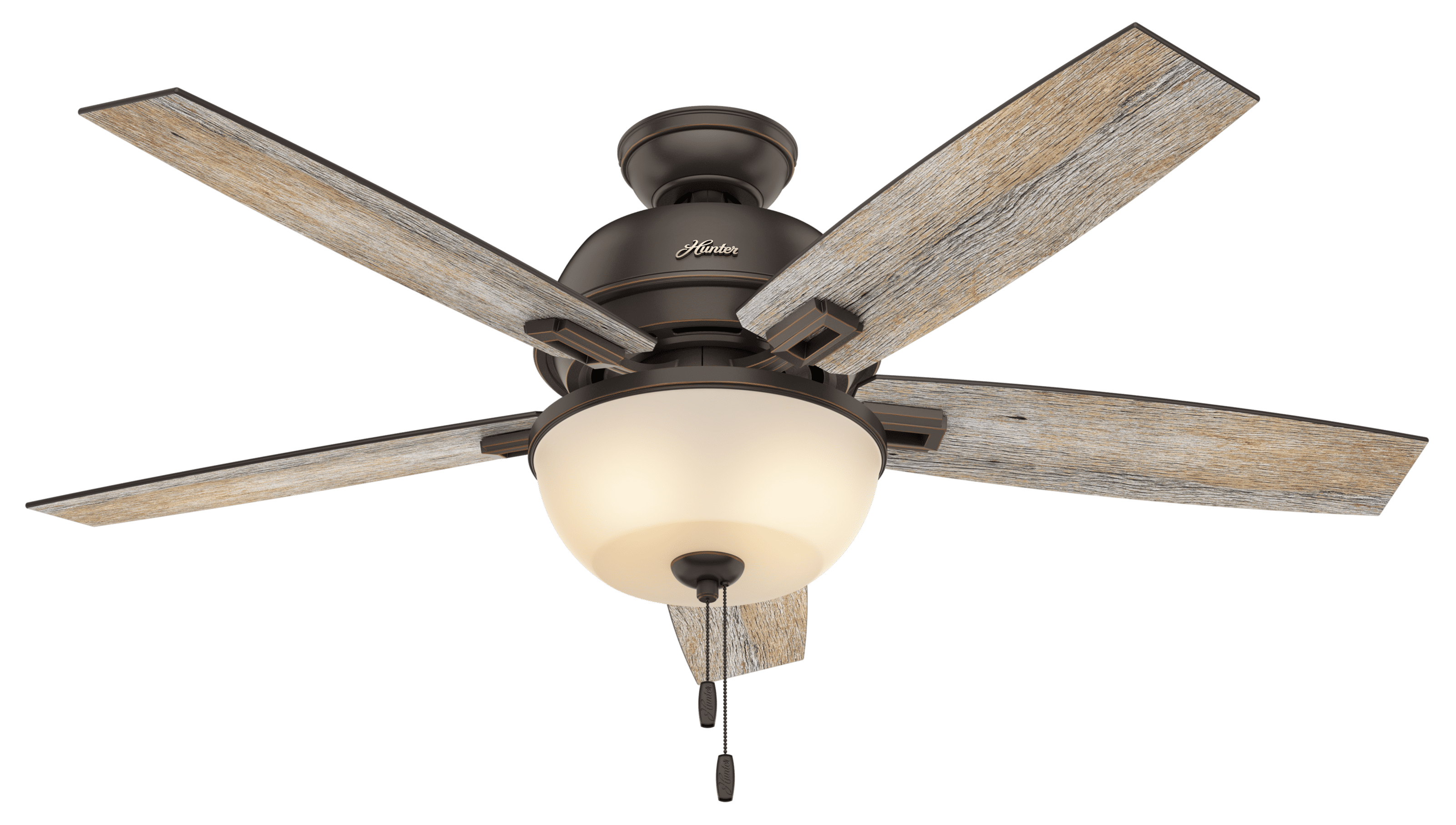 Hunter 52" Donegan Onyx Bengal Ceiling Fan with Light Kit and Pull
