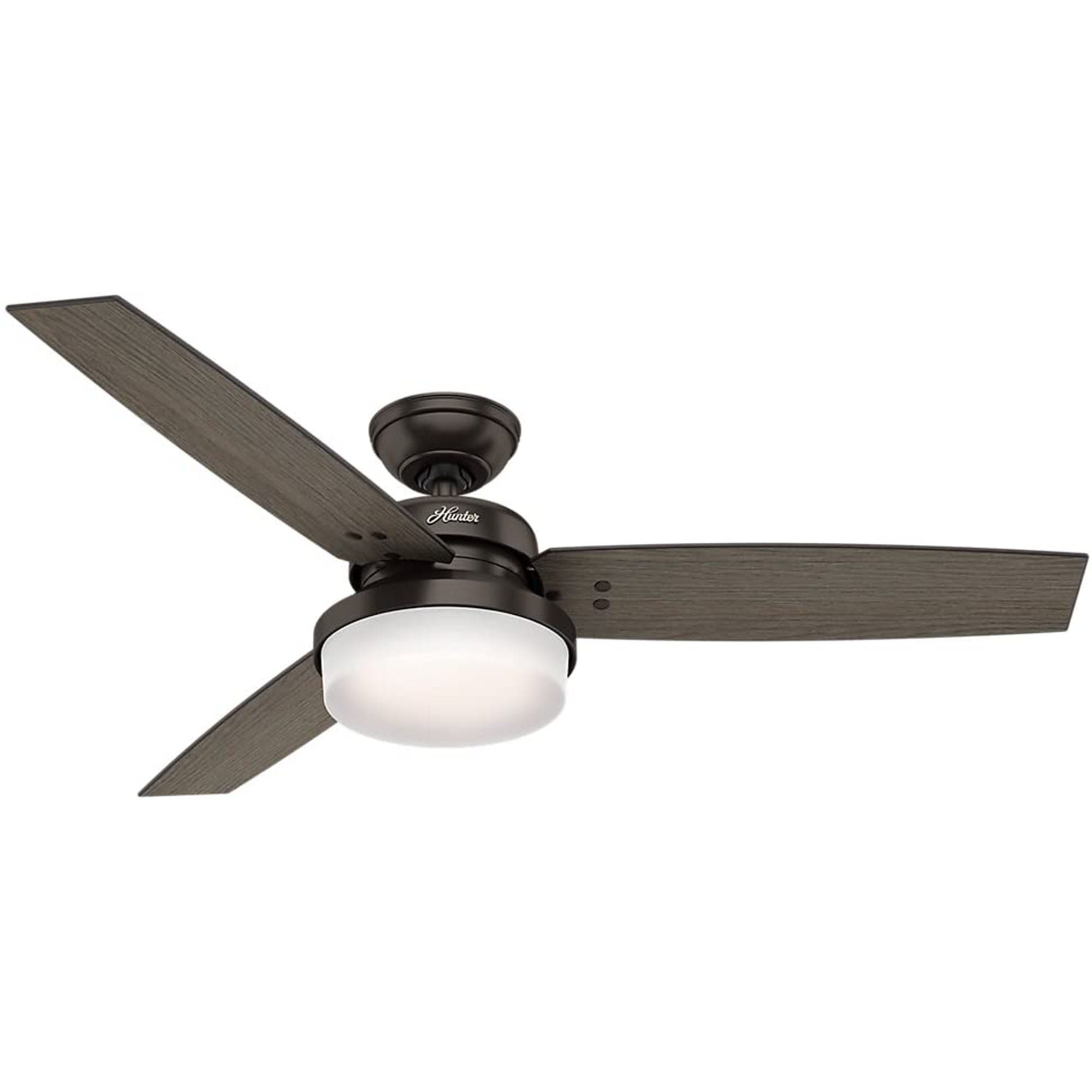 52" Bronze Ceiling Fan with LED Light and Remote