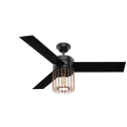 thumbnail image 1 of Hunter 52" Ronan Matte Black Ceiling Fan with Light Kit and Remote, 1 of 5