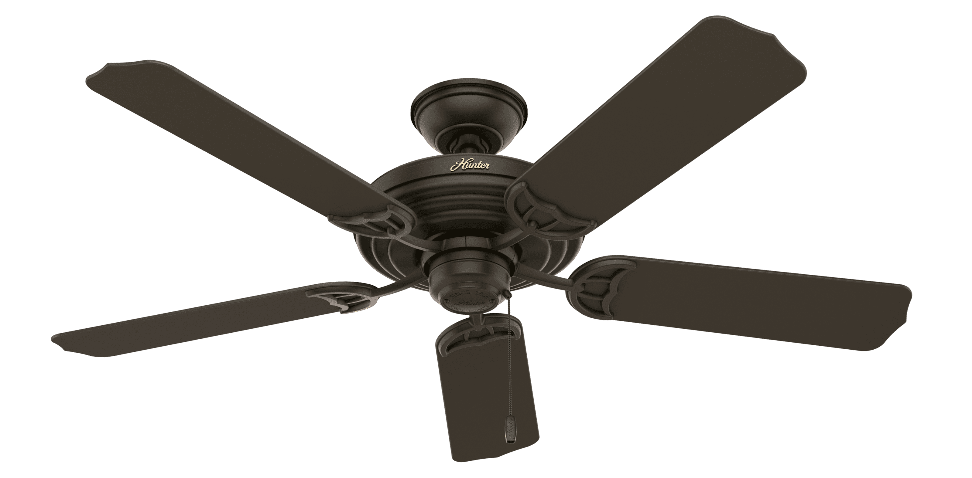 52" New Bronze Outdoor Ceiling Fan with Walnut Blades