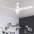 thumbnail image 1 of Hunter - Aeronaut  Indoor/Outdoor Ceiling Fan With Light, Remote, 52-inch, Matte White, Modern-style, 6-speed DC Motor, Energy Star, WiFi Smarthome, 52928, for Porches, Bathrooms, 1 of 19