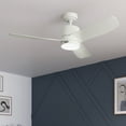 thumbnail image 1 of Hunter - Bolsa Indoor Ceiling Fan With Light, Remote, 52-inch, Fresh White, Casual-style, 6-speed DC Motor, 52966, for Living Rooms, Bedrooms, 1 of 16