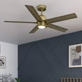 thumbnail image 1 of Hunter - Erling Indoor Ceiling Fan With Light, Remote, 52-inch, Luxe Gold, Modern-style, 6-speed WhisperWind Motor, Energy Star, 52849, for Living Rooms, Bedrooms, 1 of 18