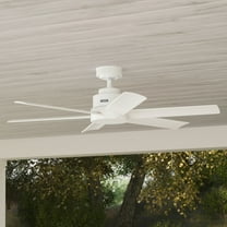 Hunter - Kennicott Indoor/Outdoor Ceiling Fan, Wall Control, 52-inch, Fresh White, Casual-style, 3-speed WhisperWind Motor, 53435, for Porches, Bathrooms