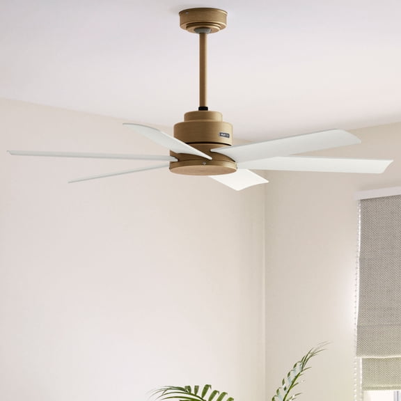 Hunter 52 inch Kennicott Luxe Gold Damp Rated Ceiling Fan and Wall Control