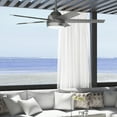 thumbnail image 1 of Hunter - Skyflow Outdoor  Ceiling Fan With Light, Wall Control, 52-inch, Matte Silver, Modern-style, 3-speed WhisperWind Motor, 52612, 1 of 18