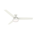 thumbnail image 1 of Hunter 60" Sentinel Fresh White Ceiling Fan with Light Kit and Remote, 1 of 9