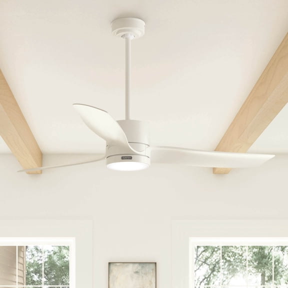 Hunter 60 inch Bolsa Fresh White Ceiling Fan with LED Light Kit and Handheld Remote