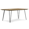 thumbnail image 1 of Hunter 66" Light Brown Mango Wood Dining Table - Seats 6, Black Metal Legs, Modern Industrial Kitchen Table, Handcrafted, Durable, Easy Assembly., 1 of 16