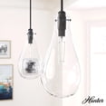 thumbnail image 1 of Hunter - Lundin 1-light Noble Bronze, Small Pendant Light, Dimmable, Formal Style, Teardrop Shaped, for Bedrooms, Dining, Living Rooms - 19563, 1 of 7