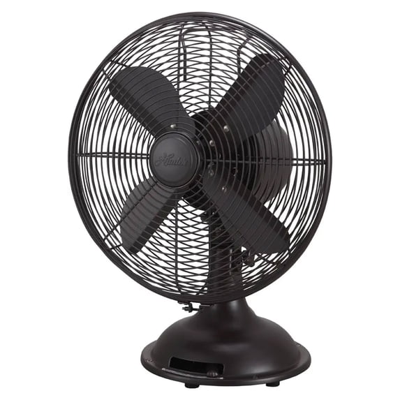 Hunter 90406 All Metal Retro Oscillating Table Fan with 3 Speeds