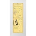 thumbnail image 1 of Hunter 9x18 White Modern Wood Framed Museum Art Print Titled - River Delaware Position Majestys Ships Nov 15 1777, 1 of 4