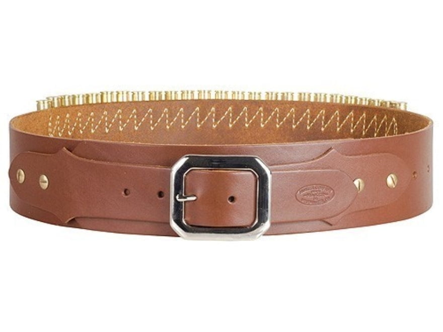 Hunter Adjustable Cartridge Belt 44, 45 Caliber Leather Tan