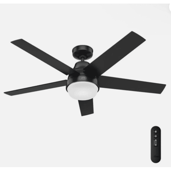 Hunter AeroSync Smart Ceiling Fan 50 Inch with LED Light Kit, WiFi Enabled, Remote Control, Indoor Modern Ceiling Fan, Model 50389