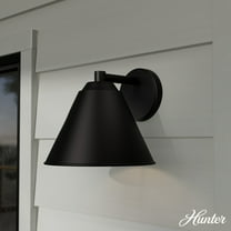 Hunter - Aeronaut 1-light Matte Black, , Dimmable, Modern Style, Cone Shaped, for Bedrooms, Dining, Living Rooms - 46030