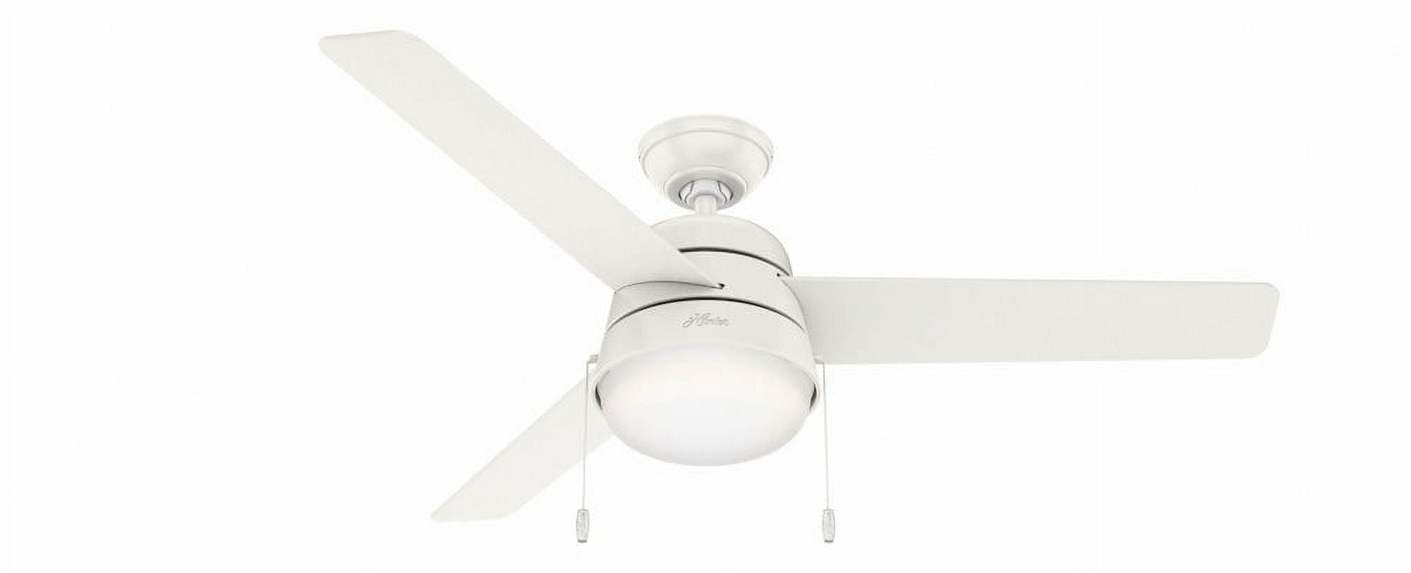 Aker 52" Fresh White 3-Blade LED Ceiling Fan with Reversible Blades