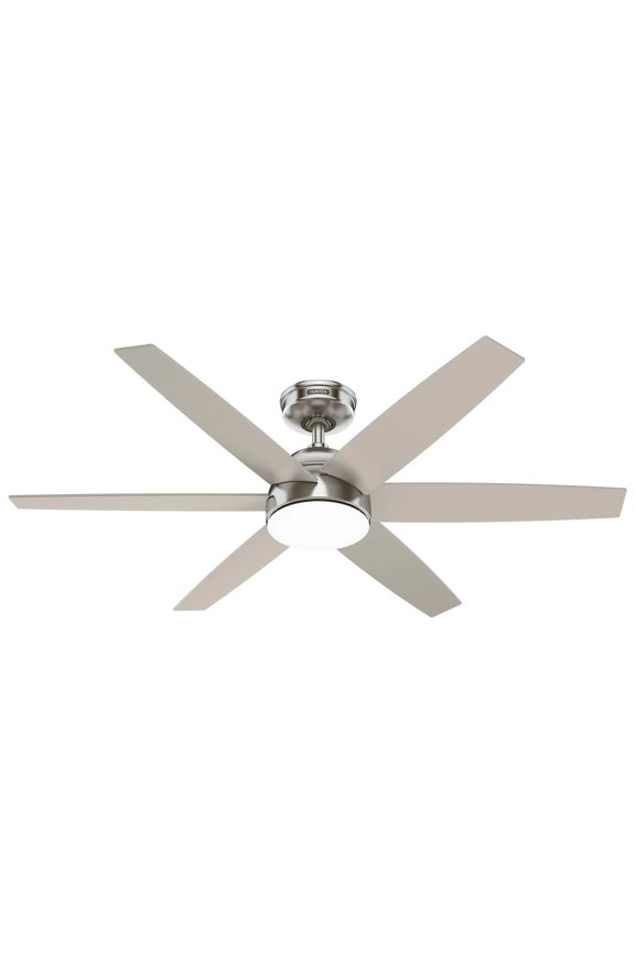Anza 52 LED Ceiling Fan, Brushed Nickel