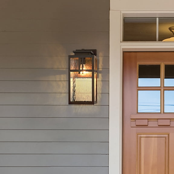 Hunter - Aspenbrook 1-light Matte Bronze,  , Dimmable, Traditional Style, Rectangle Shaped, for Bedrooms, Dining, Living Rooms - 46045