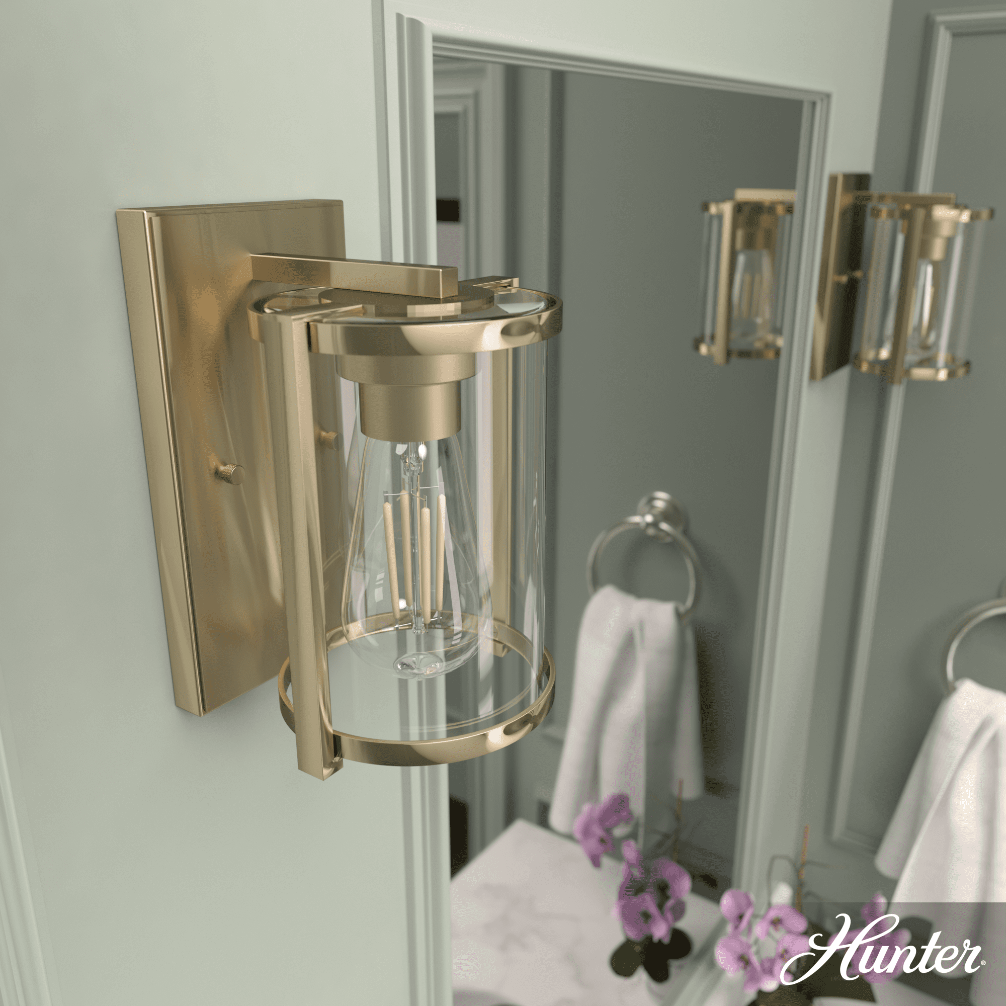 Alturas Gold Dimmable Outdoor Wall Sconce