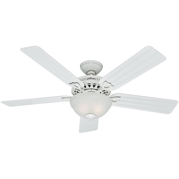 Hunter Beachcomber 52" Indoor/Outdoor Ceiling Fan w/ Light and Pull Chain, White