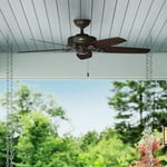 Hunter Indoor / Outdoor Ceiling Fan, with pull chain control - Builder Elite 52 inch, New Bronze, 53292