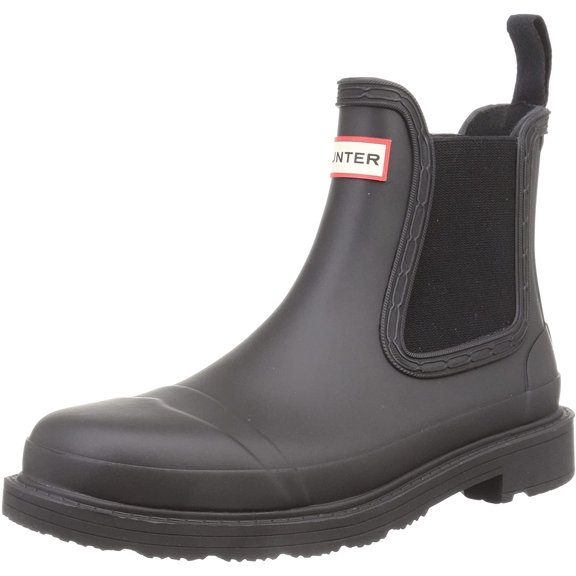 Hunter Boots Women's Commando Chelsea Boots-BLK-9