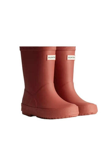 Stivali Da Pioggia Hunter Original Per Bambini – Colore Giallo, Taglia 2 (Piccolo), Realizzati In Gomma Naturale Con Cinghia Riflettente