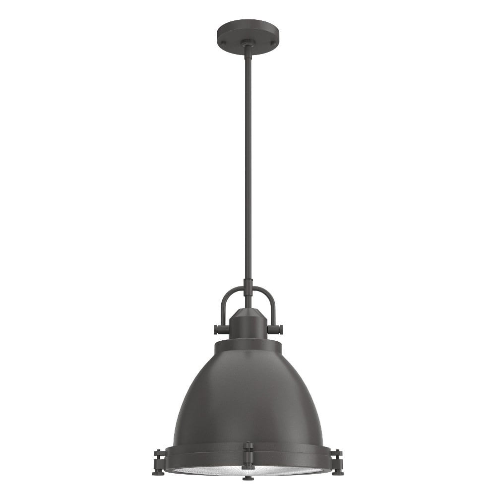 Farmhouse Noble Bronze 14" LED Glass Bowl Pendant Light