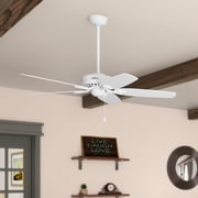 Hunter - Builder Indoor Ceiling Fan, 52-inch, Snow White, Traditional-style, 3-speed WhisperWind Motor, 53240, for living rooms, bedrooms, home offices, kitchens