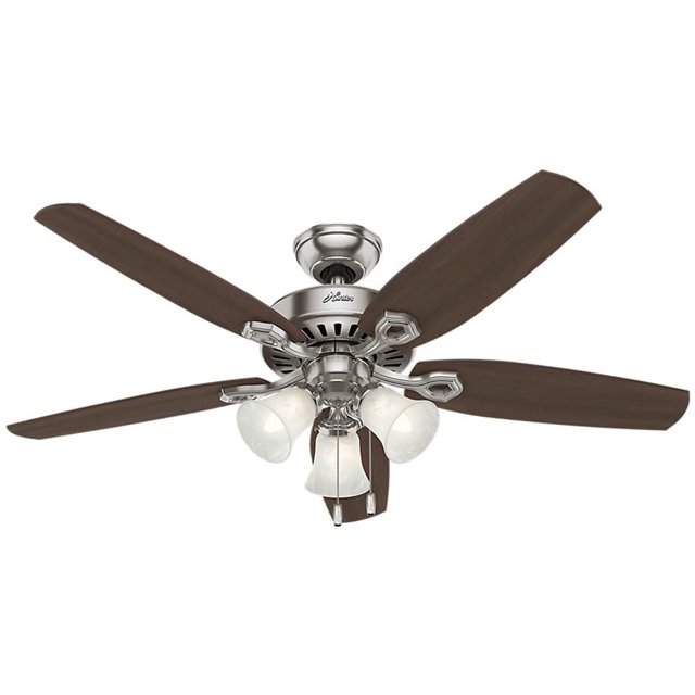 Hunter Fan Company 53236 Ventilatore A Soffitto Con Luci - 52 Pollici - Bianco Neve - Telecomando E Catena