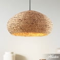 thumbnail image 1 of Hunter - Cambria 3-light Matte Black, Large Pendant Light, Dimmable, Casual Style, Mushroom Shaped, for Bedrooms, Dining, Living Rooms - 48070, 1 of 8