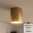 thumbnail image 1 of Hunter - Canoga 1-light Luxe Gold, Small Flush Mount Light, Dimmable, Modern Style, Cylinder Shaped, for Bedrooms, Kitchens, Dining, Living Rooms - 13125, 1 of 8