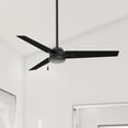 thumbnail image 1 of Hunter 52 inch Outdoor or Indoor Ceiling Fan No Light - Black Ceiling Fan without Light, For Patio, Porch, Garage, or Living Room, Standard Mount, 3 Blades, Pull Chain - Cassius 59264, Matte Black, 1 of 15