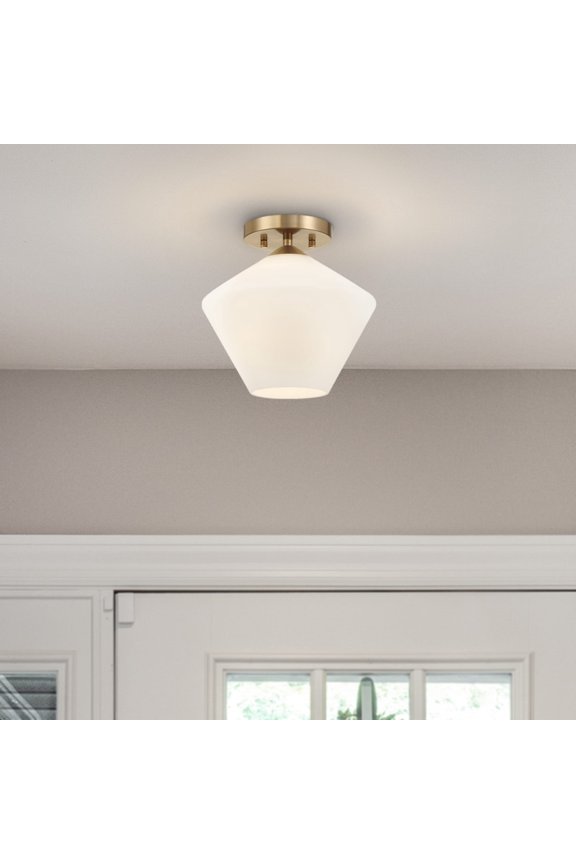 - Celestial Valley 1-light Alturas Gold, Small Flush Mount Light, Dimmable, Modern Style, Candle Shaped, for Bedrooms, Dining, Living Rooms - 48107