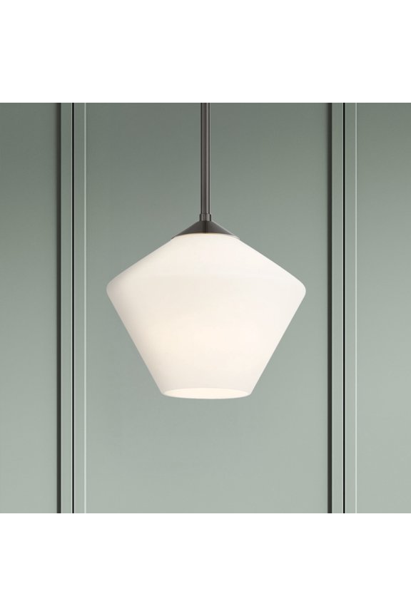 - Celestial Valley 1-light Matte Black, Small Pendant Light, Dimmable, Modern Style, Diamond Shaped, for Bedrooms, Dining, Living Rooms - 48100