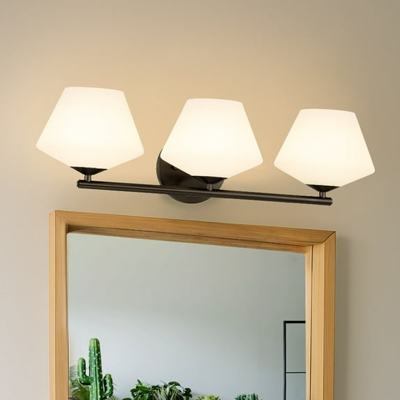 Hunter - Celestial Valley 3-light Matte Black, Vanity Light, Dimmable, Modern Style, Vanity Shaped, for Bedrooms, Dining, Living Rooms - 48109