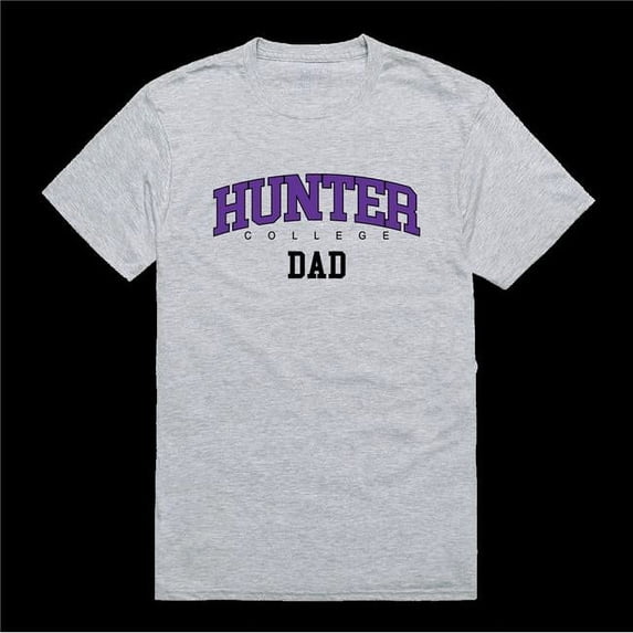 Hunter College Hawks Dad T-Shirt, Heather Grey - Extra Large