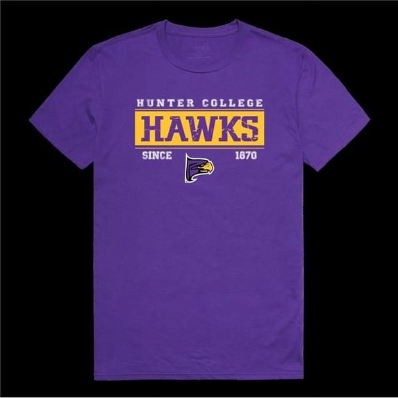 Hunter College Hawks Established T-Shirt, Purple - Small
