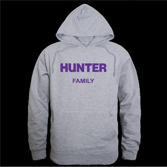 Hunter College Hawks Family Hoodie, Heather Grey - Extra Large